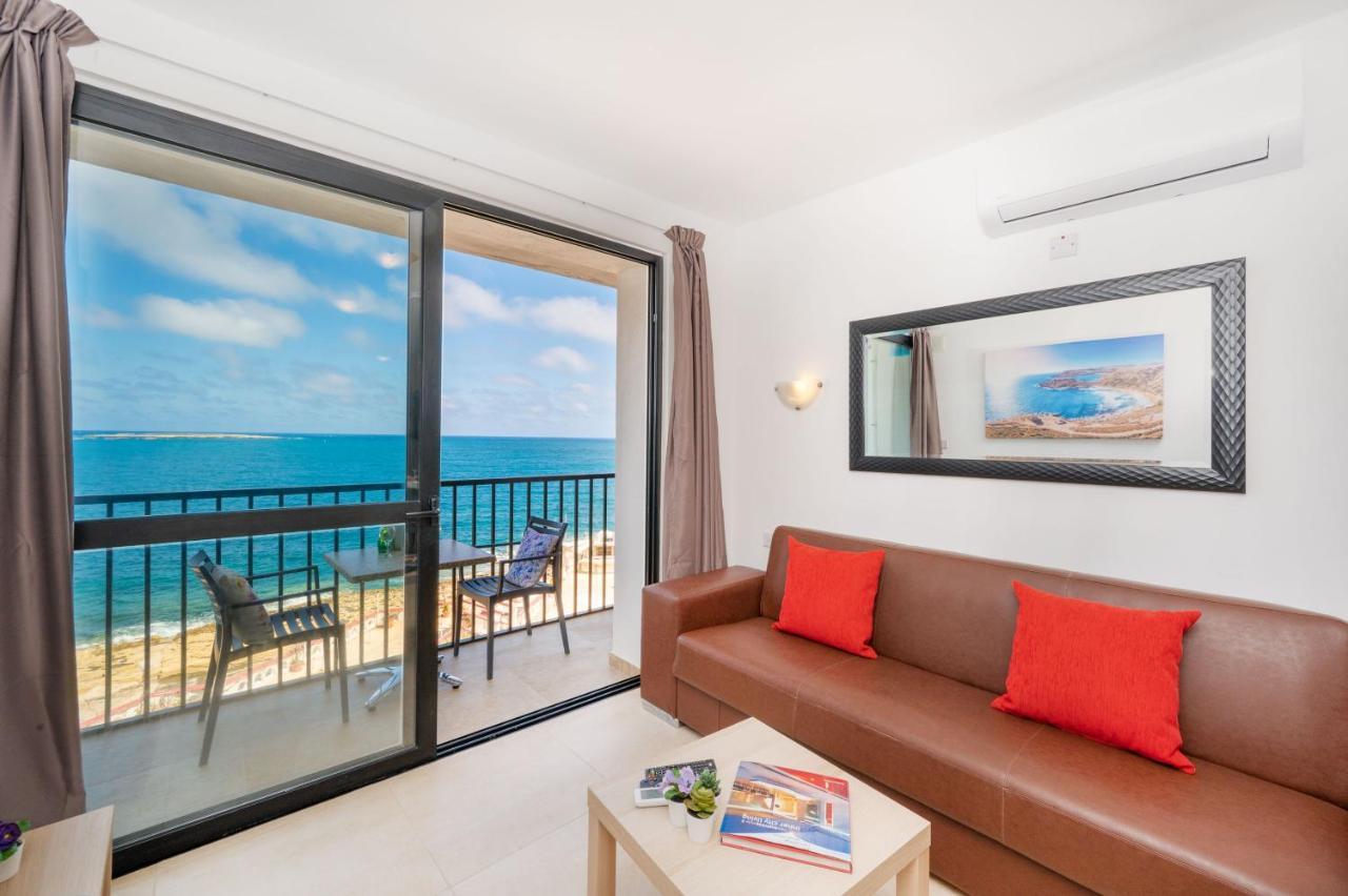 Islet Promenade Seafront 1 Bedroom Apartment With Sea View Balcony By Getawaysmalta เซนต์พอลส์เบย์ ภายนอก รูปภาพ