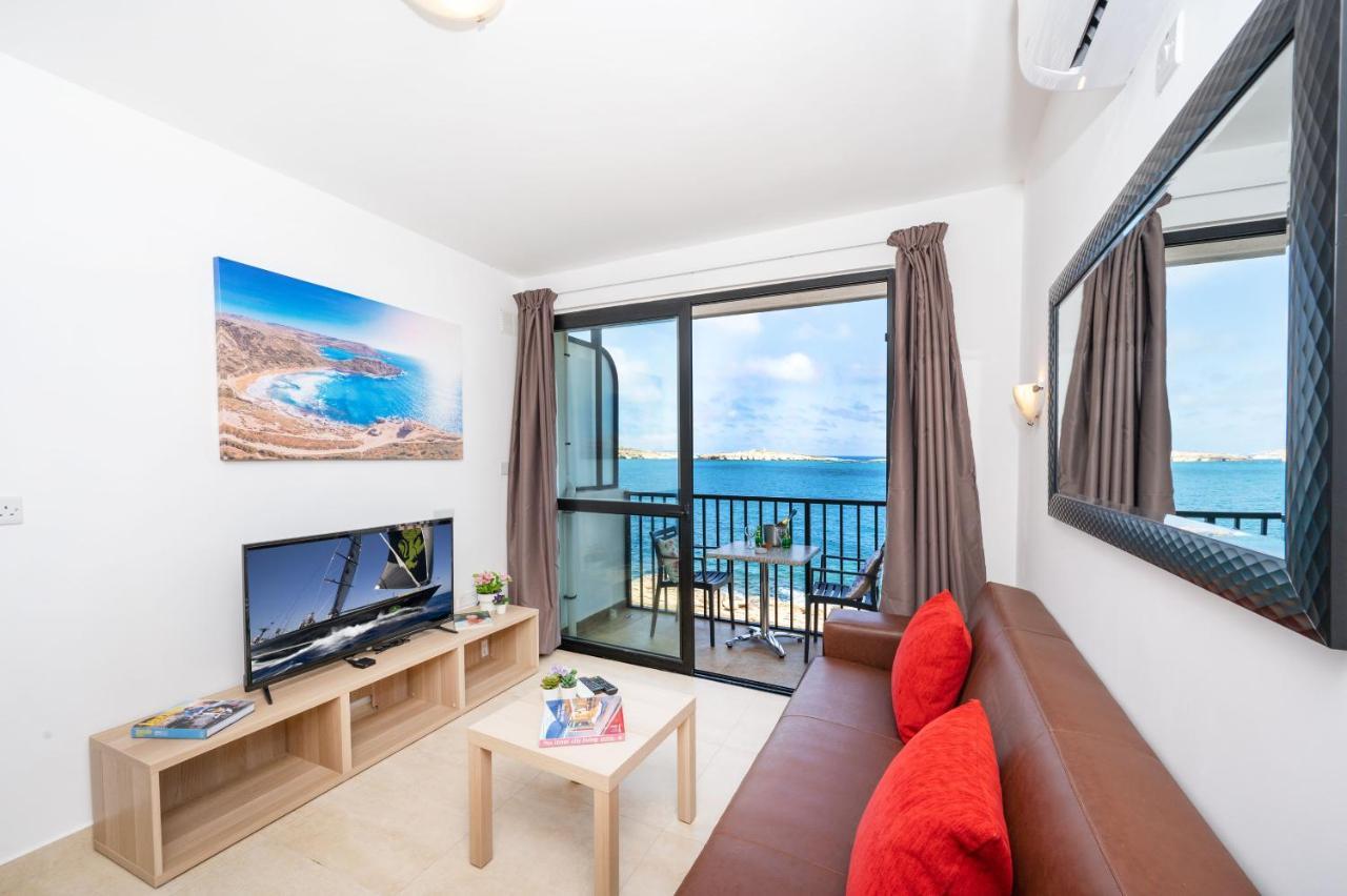 Islet Promenade Seafront 1 Bedroom Apartment With Sea View Balcony By Getawaysmalta เซนต์พอลส์เบย์ ภายนอก รูปภาพ